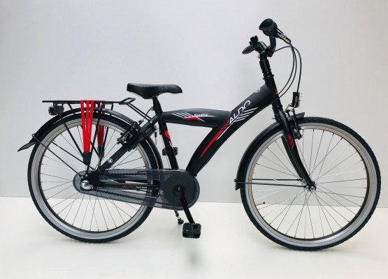 Mat Zwart Red Stripe
